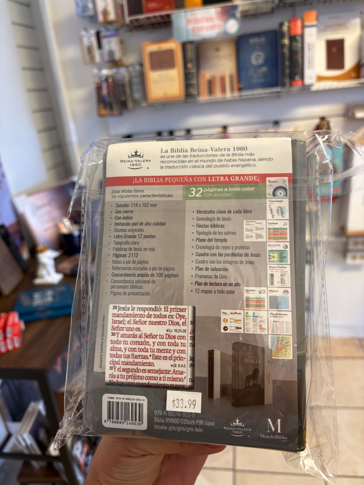 Biblia con silueta de León