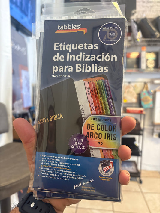 Etiqueta de Indización para Biblias de color arcoíris